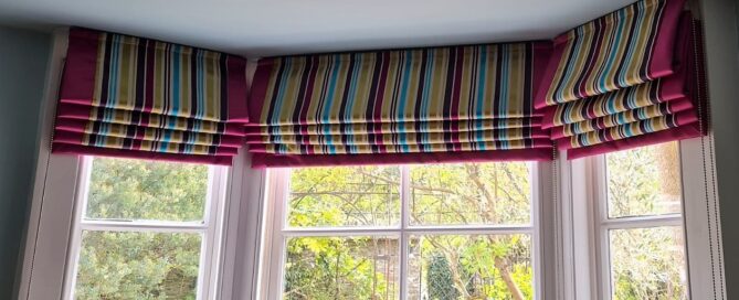 Bay window made to measure roman blinds by Nikis Soft Furnishings Ltd