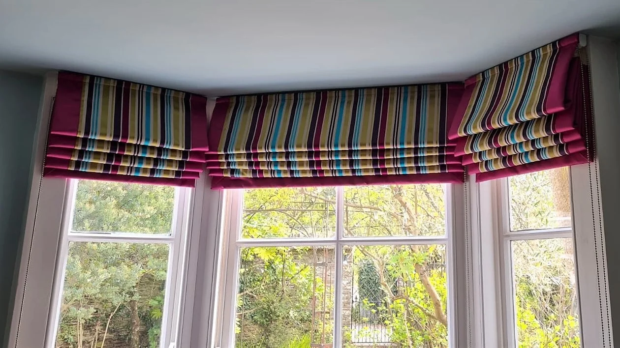 Bay window made to measure roman blinds by Nikis Soft Furnishings Ltd