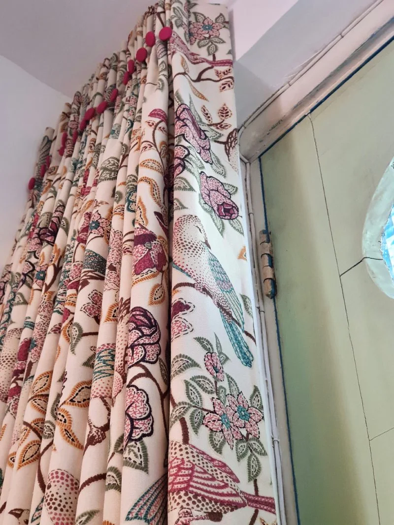 Interlined door curtain Door curtain with thermal and energy saving lining
