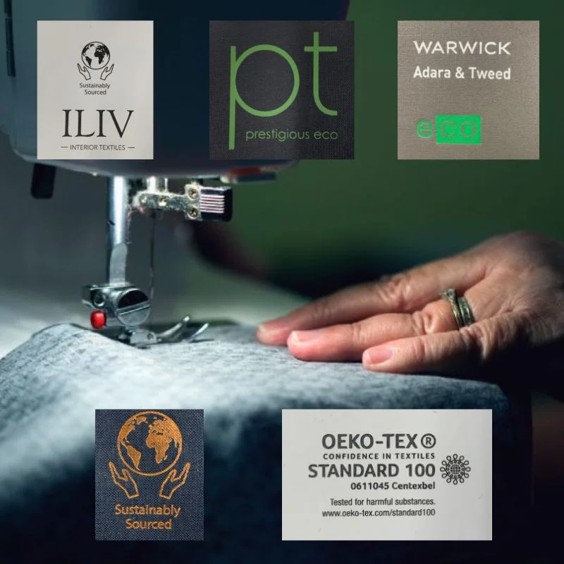 Sustainable interiors Sustainable fabric labels