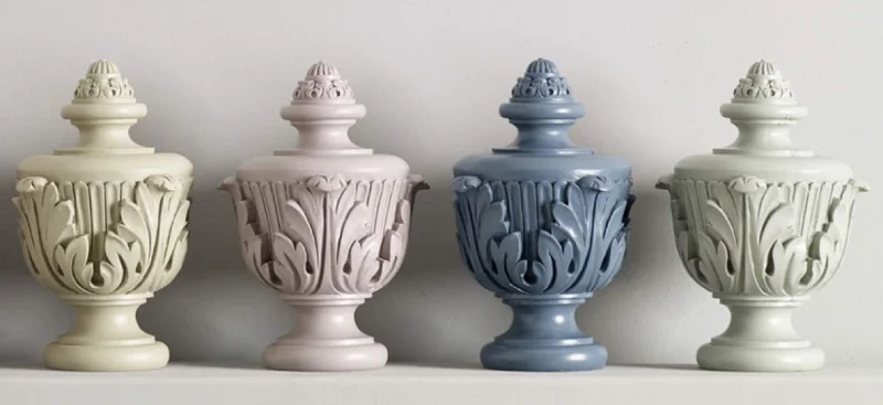 Curtain pole finial