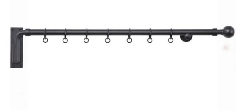 Portiere rod with double pinch pleat curtains