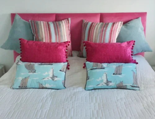 Headboard with scatter cushions