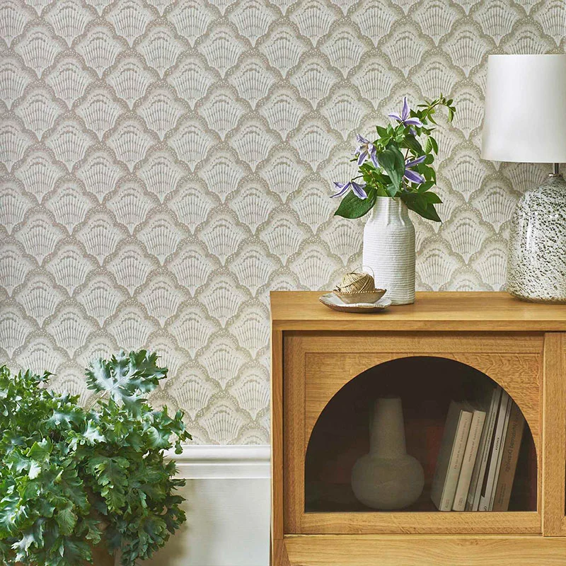 1838 Wallcoverings V&A Decorative Papers II Calico Shell Ivory - Image 2