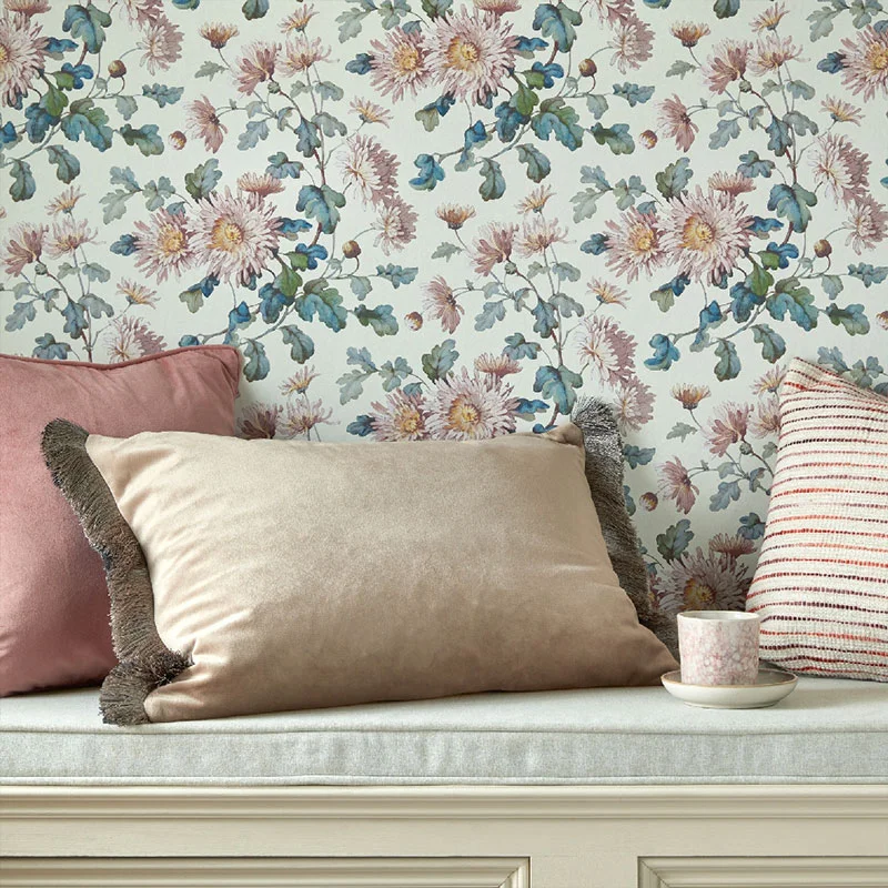 1838 Wallcoverings V&A Decorative Papers III Charlotte Blush - Image 2