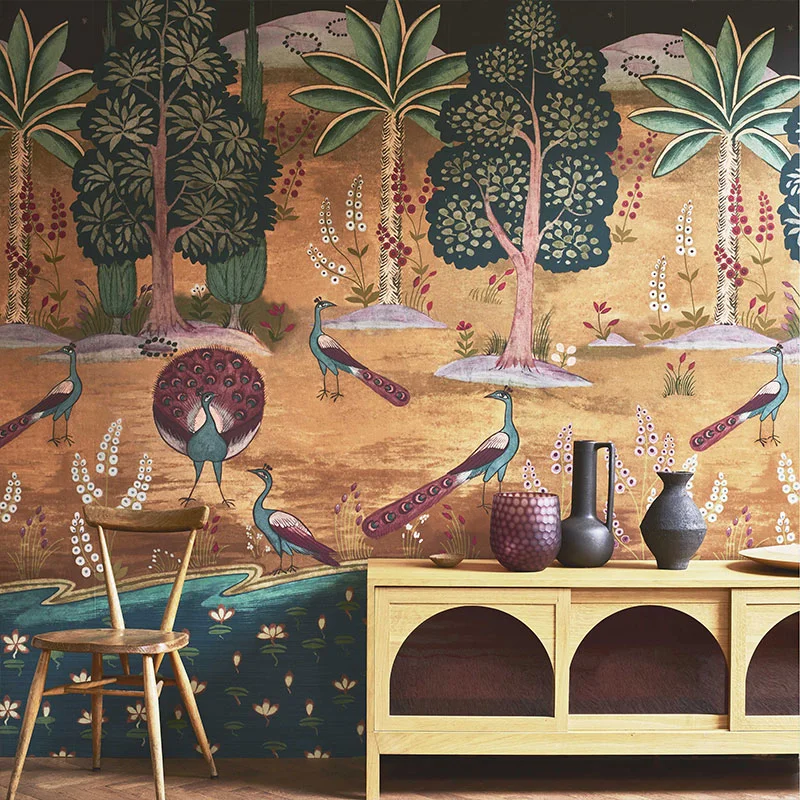 1838 Wallcoverings V&A Decorative Papers II Garland of Ragini Mural - Night - Image 2
