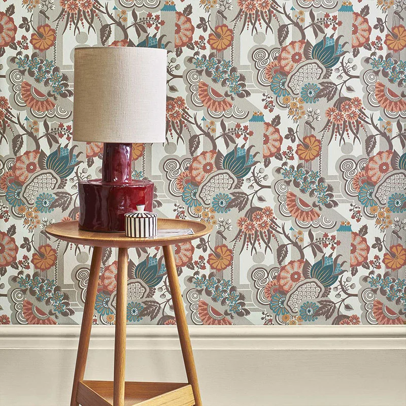 1838 Wallcoverings V&A Decorative Papers II Pineapple Apricot - Image 2