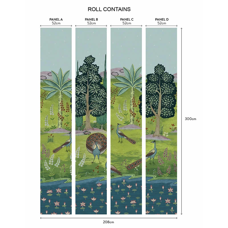 1838 Wallcoverings V&A Decorative Papers II Garland of Ragini Mural - Day - Image 3