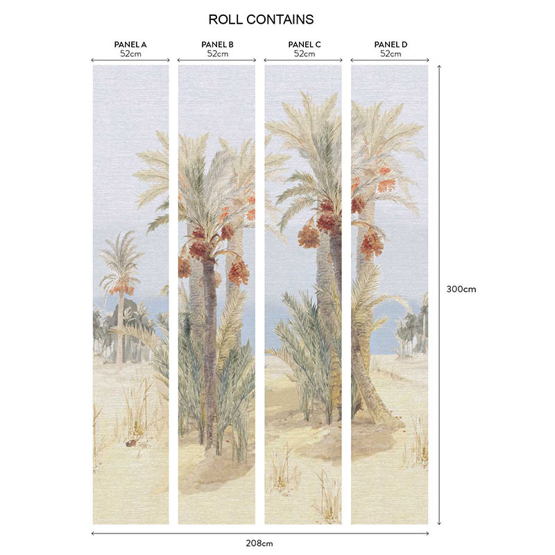 1838 Wallcoverings V&A Decorative Papers II Date Palm Mural Sand - Image 3